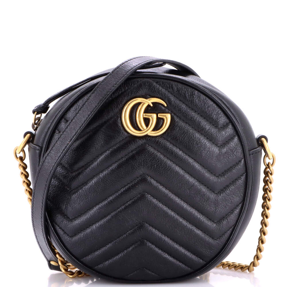 Gucci Gg Marmont Round Shoulder Bag #259077G10B